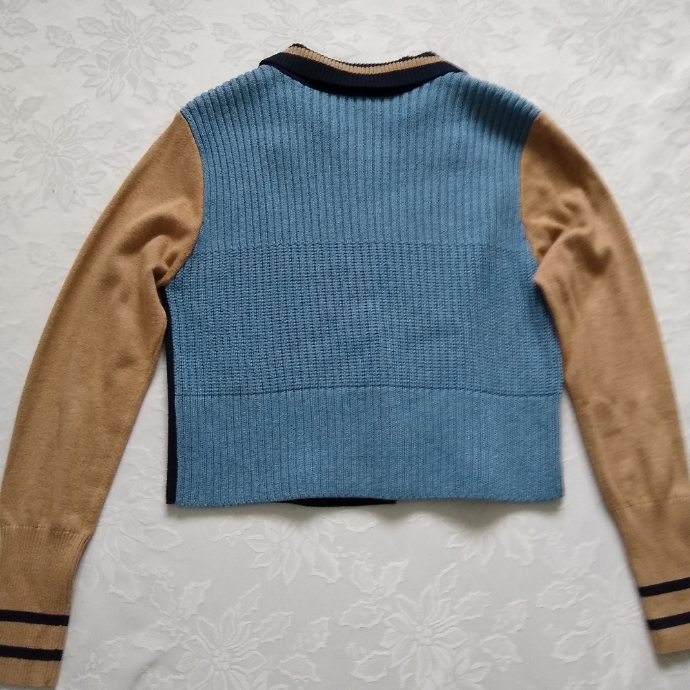 Cabi Turn Back Crop Cardigan Color Block - image 7